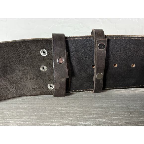 Vintage Mexican Tooled Leather Belt Western Cowboy  Cartridge Holster Belt 36” - Picture 7 of 8